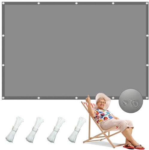 Voile d'ombrage Jardin 3 x 4.5 m Filet dombrage Rectangle Protection des Rayons UV à 98% pour Patio Jardin Terrasse, Gris Clair