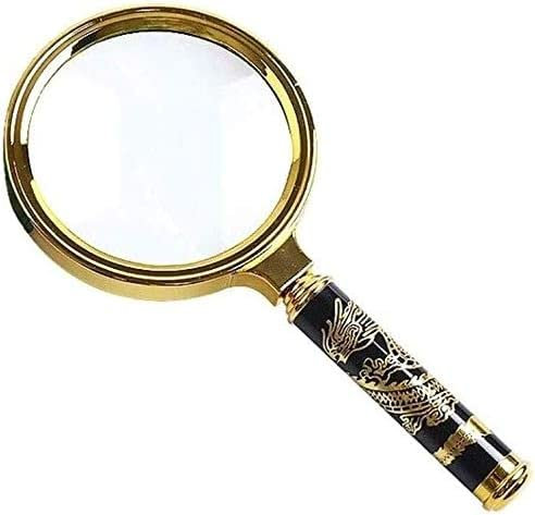 DDNGEJ Bildschirmlupe 10-fache Lupe 60 mm für tragbare Handlupe Schmuck Zeitungen und Bücher zum Lesen hochauflösender Lupe