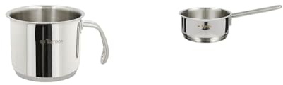 Tognana Vanitosa, Bollilatte da 1 litro, Acciaio Inossidabile & Vanitosa, Casseruola da 14 cm con 1 Manico, Acciaio Inossidabile, Argento