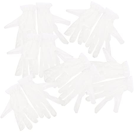 BUGUUYO 6paare Baumwollhandschuhe Für Schmuck-inspektion Münz-umgang Kunstkonservierung Servierhandschuhe Herren Und Damen Leicht Dehnbar Ohne Fingerabdrücke