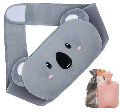 Hot Water Bottle Belt - 51in/130cm 1L Wrap Around Bottle for Adults, Ideal for Period, Neck, Back, and Shoulder Pain Relief