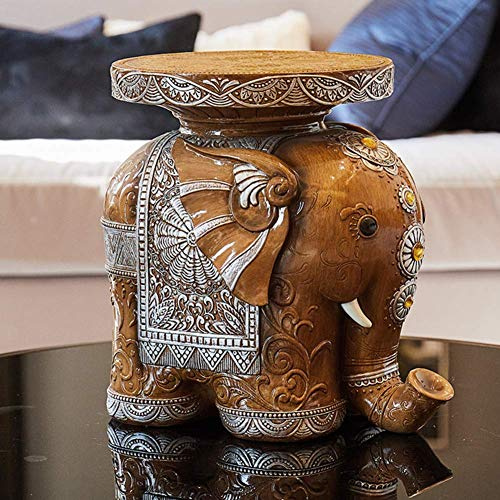 MEILISHAOMEI Pouf Repose-Pieds en Forme d'éléphant, Pouf Repose-Pieds Banc à Chaussures Tabouret Plateau de décoration Tabouret créatif