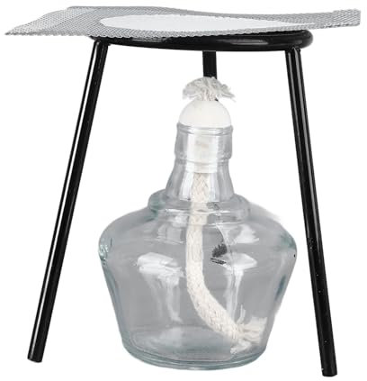 Laboratory Heating Set with Tripod Beakers Glass Burner Bottles Iron Stirring Rods and Wick for Chemicals Laboratory Classroom