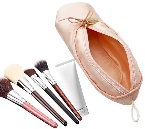 Ballet Shoe Pink Makeup Bag,Small Cosmetic Bag Dance Bag for Girls,Cute Makeup Bag for Purse Pencil Case Mini Bow Cosmetic Travel Makeup Brush Organizer,Dance Recital Gifts for Girls Ballerina Dancer
