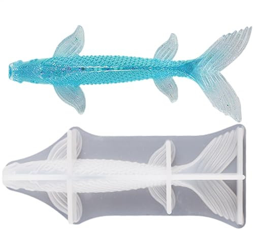 Silikon-Backform in Fischform – Schmuckherstellung, Fisch, Epoxid-Kunst-Fischgussformen, hochwertiges Backwerkzeug mit Zement, Beton, Bastelsets, Fondant-Kuchendekoration
