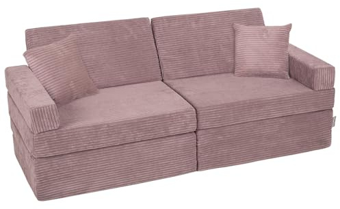 KiddyMoon Kindersofa aus Schaumstoff, Spielsofa für Kinder, Kindersessel, Sofa fürs Kinderzimmer, Kindercouch, Faltmatratze