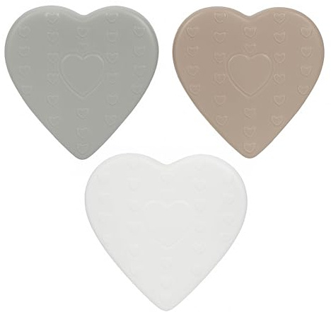 IlGruppone Set 3 Pezzi Umidificatore Aria per Calorifiero Evaporatore d'Acqua Termosifoni Stanza Riscaldamento Radiatore con Ganci Design Moderno Gatto Cuori Cucina Camera Cameretta - Cuore