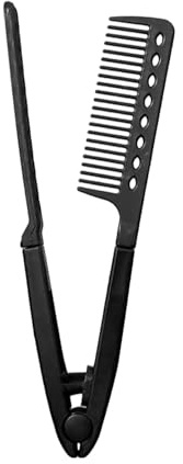 Sucritude Straighten Comb for Hair | Styling Straightening Comb for Flat Iron,V Shaped Flat Ironing Supplies Styling Brush for Dating Vacation Holiday Commuting Home Road Trip