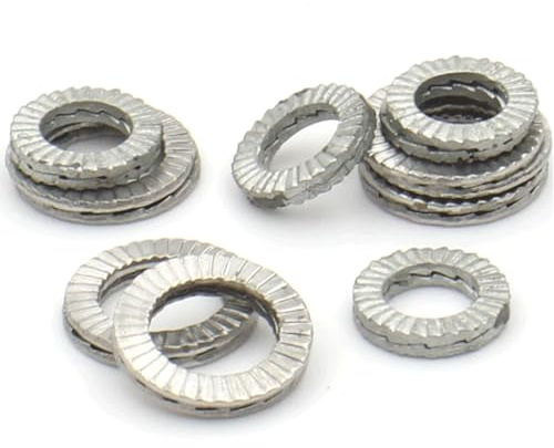 arandelas de seguridad dentadas, 5/10/20 pares de arandelas autoblocantes de acero inoxidable M3-M22, arandela de seguridad de cuña(M20 (5pairs))