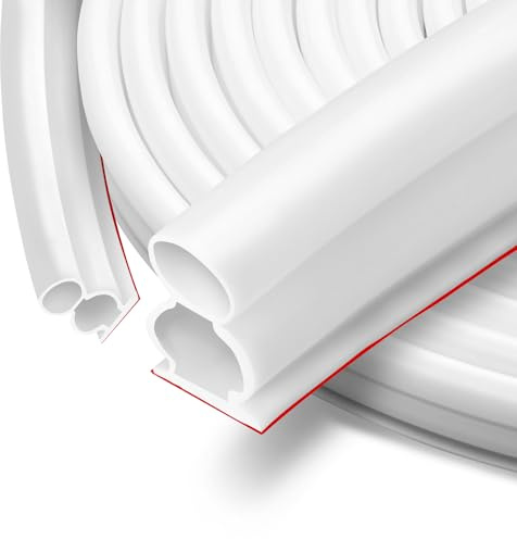 SUNWERK 12M Türdichtung Dichtungsband Selbstklebend, 10mmx15mm Gummidichtung Türrahmen Selbstklebend Wasserdicht, Dichtungsband Fenster Tür Door Seal Dichtungsstreifen Dichtungsgummi(Weiß)