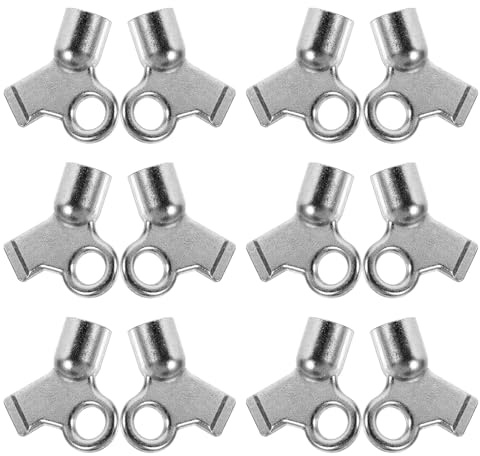 Lurrose 12Pcs Radiator Bleed Key Set Small Square Valve Metal Keys for Heating Radiator Accessories Home Vent Valve Bleeding Tool