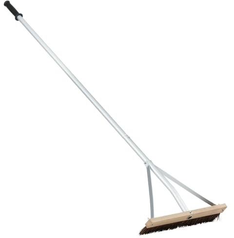 COSTWAY Balai Toiture Exterieur à Feuilles, Brosse de Nettoyage pour Terrasse Réglable de 165-626 CM avec 5 Perches d’Extension en Aluminium, Râteau de Toit pour Feuilles Aiguilles de Pin