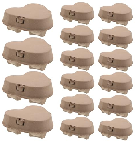 LIFKOME 30 Pezzi Portauova in Cartone di Polpa a Forma di Cuore, Confezione Piccola per Lavoretti Romantici, Contenitore Ecologico per Uova da Fattoria, per Decorazioni e Regali