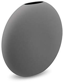 Cooee Design HI-028-024-GY - Vaso Pastiglia in ceramica, realizzato a mano, diametro: 15 cm, altezza: 14 cm, colore: Grigio