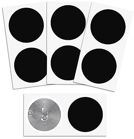 NFC Stickers NXP NTAG215 NFC Tags By TimesKey Same NFC Chip Compatible With Amiibo 504 Bytes Memory Fully Programmable, Compatible With All NFC Enabled Devices-11pcs One Pack (Black,Round)