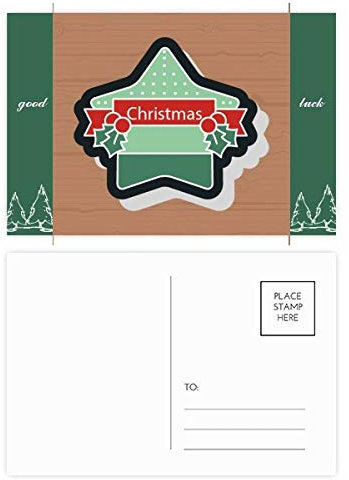 Weihnachts-Postkarten-Set mit Weihnachtsstern-Motiv, 20 Stück