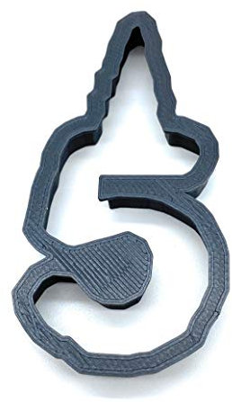 Number 5 Five Unicorn Cookie Cutter Fondant Cake Decorating (4 inches)