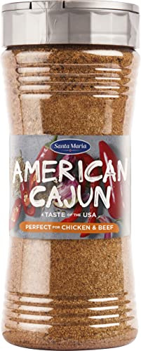 Santa Maria - Especias Cajún, Mezcla de Especias, Auténtico sabor - 190 g | Mezcla de especias picantes y aromáticas. Apto para carnes, aves, mariscos, arroces y patatas al horno