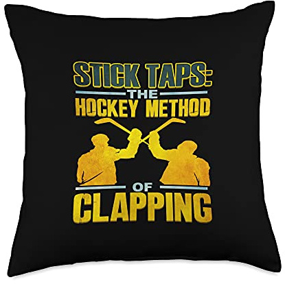 Hockey Fan Gift Stick Taps Hockey Clapping Hockey Throw Pillow