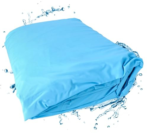 Duraol Poolfolie 3,50m x 0,9m I 0,25mm Folienstärke I Reißfeste Pool Innenfolie rund in Standard Blau I Hochelastische & UV-stabilisierte Poolunterlage I Kältebeständige Rundpool Ersatzfolie