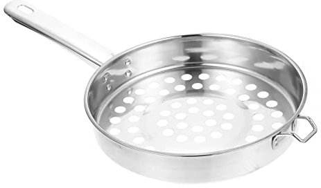 Zerodeko Stainless Steel Flat Bottom Spoon Large Hole Mesh Colander for Rice Shrimp Drinking Making Tool Kitchen Utensil