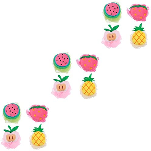 Healvian 12 Badeblume in Fruchtform Kleinkindspielzeug Bad Luffa Kinder Duschkugel Körperpeeling Kidcraft-spielset Badwäscher Spielzeug Für Kinder Badekugel Baby Waschball Groß Plüsch