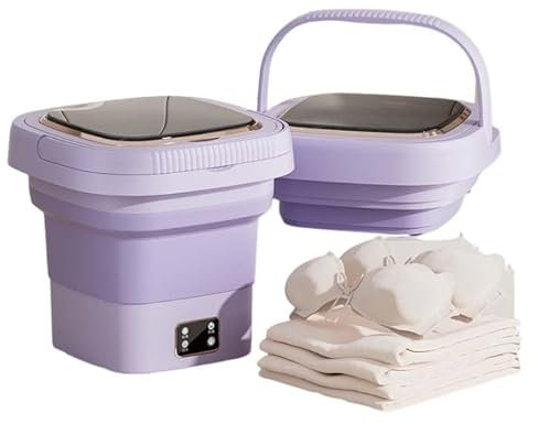 Mobile Tragbare Waschmaschine Unterwäsche-Wäschewaschmaschine DREI-Gang-Einstellung Für Kleine Wohnungen Einfamilienhäuser Innen Und Außen Reise(Purple)