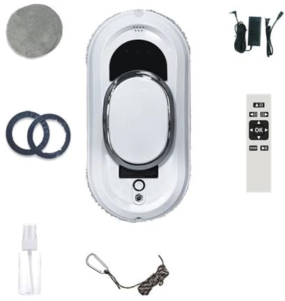 MZZYG Robot Limpiador de Ventanas Robot De Limpieza De Ventanas, Limpiador De Ventanas Eléctrico De Alta Succión, Robot Aspirador con Control Remoto Anticaída