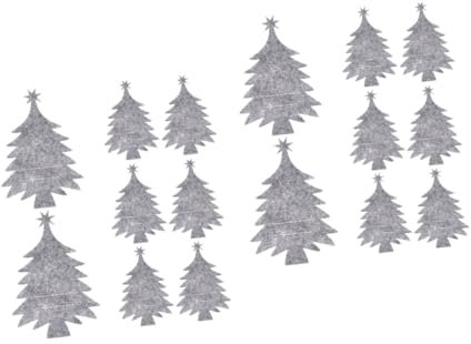 Alipis 16 Pièces à Couverts Sapin De Noël Porte-Vaisselle De Noël Poche D'argenterie De Noël Titulaire De L'argenterie Décorations De Noël Porte-Couverts pour La Fête Grey Feutrine