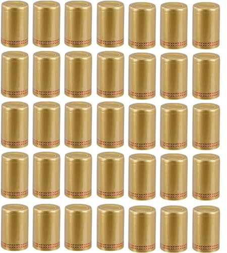 Ymxygz Schrumpfkappen, Weinschrumpffolie, 200 Stück, PVC-wärmeschrumpfkapseln, Weinflaschenabdeckungen, Schrumpffolie, Oberteile, Abdeckungen Für Flaschen Gerader Öffnung, 33 Mm