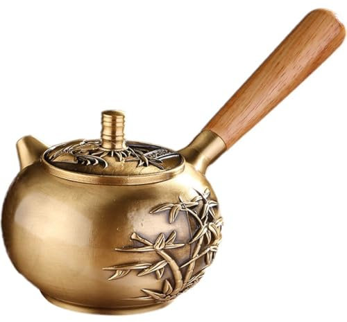 Ymxygz Vintage Tea Kettle with Wood Handle Small Tea Pot Hot Water Kettle Tea Maker Kettle Traditional Chinese Kungfu Tea Pot Tea Ceremony Accessory