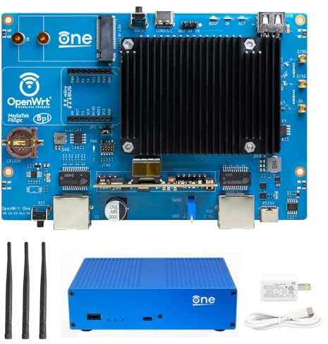 youyeetoo Banana Pi OpenWrt One – WiFi 6 Offizielle OpenWrt Router-Mainline-Unterstützung, MediaTek MT7981B SoC 1 GB DDR4 RAM, RJ45-Port