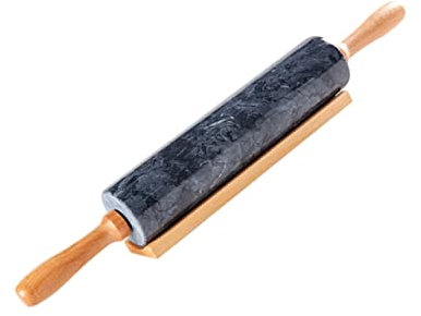 Cabilock Mattarello in Marmo Di Alta Qualità - Manico Non in Legno Per Una Facile Stesura - Perfetto Per La Cucina