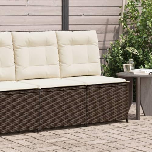Xichuzi Gartensessel mit Liegefunktion und Kissen Braun Poly Rattan, Gartenstühle, Gartenmöbel, Balkonstuhl, Garten Stühle, Terrassenstühle, Balkonmöbel - 368974