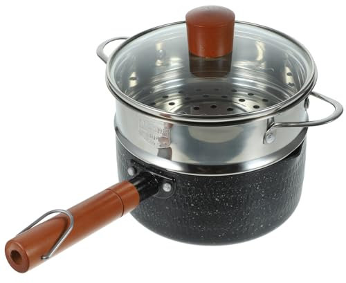 DECHOUS Hammered Milk Pot Non-Stick Saucepan Small Pot for Instant Noodles Steamer Basket for Cooking at Home Kitchenware