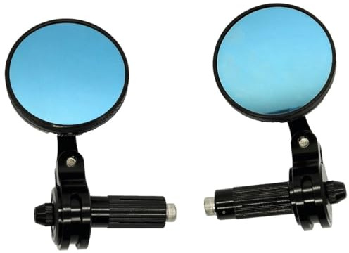 RAYANA 7/8'' CNC Motorcycle Rear View Mirror Round Handle Bar Rearview Side Mirrors Motorbike Scooter 22mm