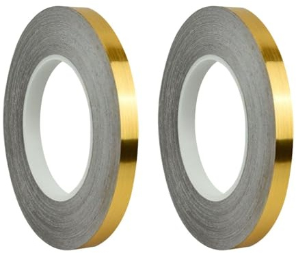 COACOM 2 Rollen Aus Goldhandwerksband, Multifunktionales Selbstklebeband, Einfach Und Schön, Wasserdicht Und Schöne Nahtaufkleber, Diy-Kunstprojektdekoration.