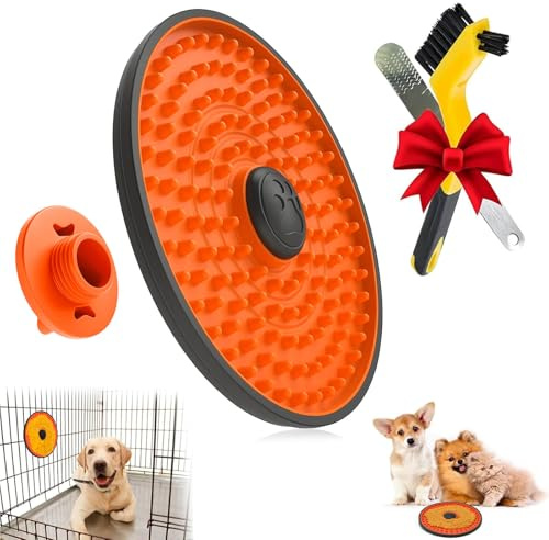 Lalolee Lick Mat for Dogs Crate, Dog Lick Pads Slow Feeder, Lick Pad Crate Training Toy Crate Lick Plate, Very Suitable Peanut Butter, Treats Yogurt, Bolognese, for Boredom Relief Licking Pad