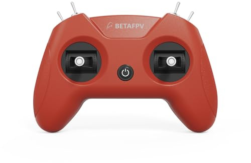 BETAFPV LiteRadio 2 SIM Drone Flight Simulator Controller for FPV Beginner Pilots Training, Support Most Systems Platforms like DRL/Uncrashed/VelociDrone/Phoenix RC/TryP/Aerofly RC 8 - Mode 2/Red