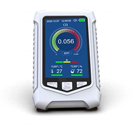 Détecteur de Gaz, Analyseur d'ozone Portable Multifonctionnel Intelligent O3 mètre détecteur de gaz capteur qualité de l'air Moniteur de Pollution