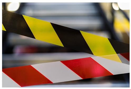 Absperrbänder auf Rolle 12-teiliges Set Signalband Flatterband Vielzweckband HTI living
