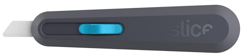 SLICE 10558 | sicheres Cuttermesser | Keramikklinge | Finger-freundlich | Profi Sicherheitsmesser mit Pull-Schieber und vollautomatischem Klingenrückzug | ideal für schonende Schneidearbeiten