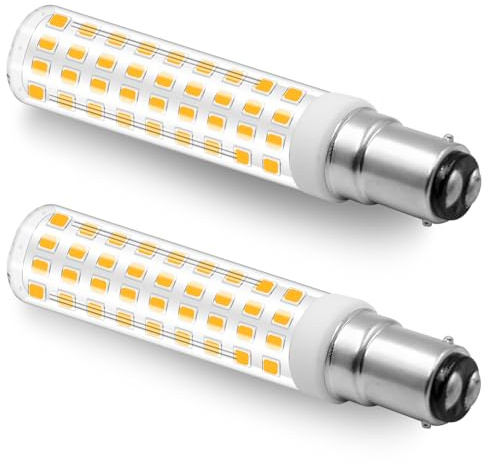 B15D LED Dimmbar 7W Ersatz für Osram Halolux Ceram 75W Halogenlampe | Warmweiß 3000K,800LM, AC 220V, Leuchtmittel Bajonettfassung für Doppelkontakt, 2er-Set
