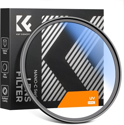 K&F Concept C-Series - Filtro UV ultra delgado MCUV con protección ultravioleta con 18 revestimiento múltiple para lente de cámara réflex digital EOS 2000D 4000D 850D 800D 600D 250D DSLR (39 mm)