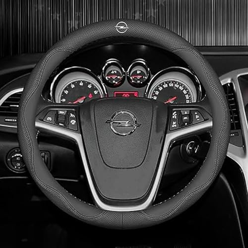 SYQCM Copri Volante Auto per Opel Astra J Sports Tourer 2010-2012, Copertura Copri Sterzo Macchina Copertura Volante Pelle Antiscivolo Traspirante Confortevole (37mm-38mm),A