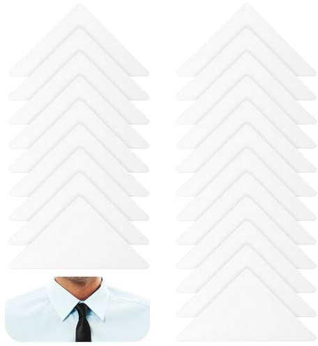 Quilax 120 Stück Hemdkragenstäbchen, PVC-Kragenstäbchen für Herrenhemden, verzieht sich nicht, Kunststoff-Kragen, Shaper-Aufkleber, Unterstützung für Polo-Shirt, jedes Hemd mit Kragen