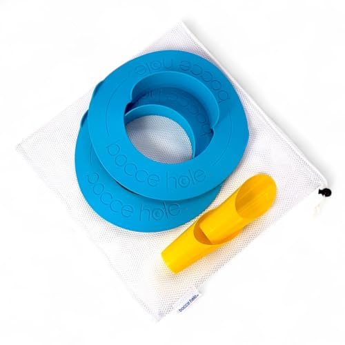 Bocce Hole™ Beach Game – Beach Bocce Expansion Set – Portable Target Scoring Rings and Sand Scoops for a New Beach Bocce Game – (Balls NOT Included)
