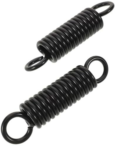 Milisten Resorte de Tensión para Columpio 6Mm X 150Mm Negro Resorte Metálico de Acero al Carbono 2 Piezas para Silla Colgante y Hamaca Accesorio Resistente para Columpios de Porche y