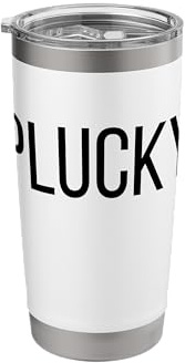 Plucky Single Word Adjektiv Einfaches Halloween-Kostüm Doppelwandiger Edelstahl-Thermobecher