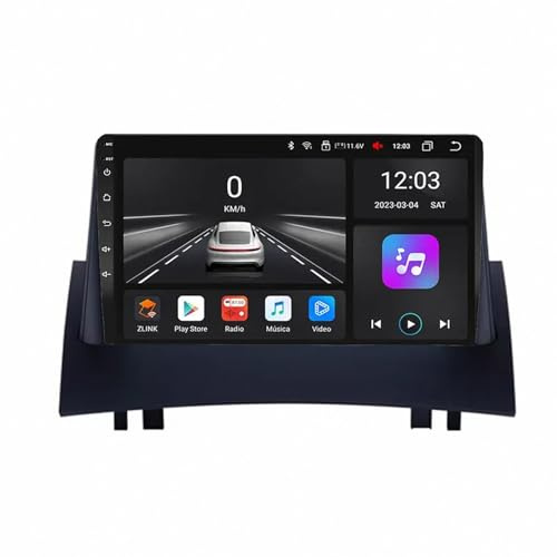 Touchscreen Car Radio for Renault Megane 2 2002-2008 Car Audio Receivers, Hd Display, Portable Live Navigation, Music Video Player, Bluetooth Fm Radio, 4 Core 1G+16G